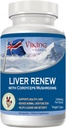 Viking Jetra Renew Islandska - Jetrna Health Support Formula - Celovita mešanica gob z Cordyceps, Reishi, Shitake, Levi Mane, Maitake in Chaga gobe - 60 Veg kapsule