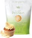Protein na osnovi TRU, BCAA, EAA, 20g Vegan Rjavi riž & Pea Protein, 100 kalorij, 27 vitaminov, brez umetnih arom 25 Strežniki (Bananska torta iz orehovega masla)