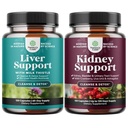 Sveženj za čiščenje jeter Detox & Popravila - Mlečni osat z Dandelion Root Choline Beetroot Artichoke Extract in Napredna podpora ledvic - Cranberry Extract z Uva Ursi Sting Nettle Astragalus