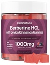 vrsta Berberine Gummies 1000mg s Ceylon Cinnamon & Resveratrol – Sugar-free Vegan dodatek za podporo krvnega sladkorja, Presnova, Cravings Wellness – Non-GMO, Gluten-free