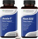 LifeSeasons Anxie-T z Rest-ZZZ - podpira Mood & Poln nočni spanec - Seveda lahko mišično napetost in nemir - 120 kapsul