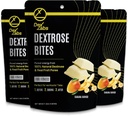 Bites dekstroze - taline dekstroze narejene z dekstrozo v prahu - dekstroza za vadbene in tekoče energetske prigrizke - tablete glukoze Prenosne energijske taline (Banana Mango) (Pack of 03)
