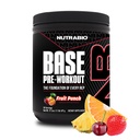 NutraBio Base Pre-World Powder 200mg Caffiene, Trajna energija, Fokus, vzdržljivost, Črpalka, Brez sladkorja, Čisto Preworkout za moške in ženske - Beta Alanin, L-Tirozin, 30 Serving - Sadni Punch
