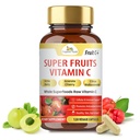 Organski Supersade Veda Vitamin C Kapsula z Acerola Cherry & Amla Berry - Cela hrana Natural Vitamin C dodatek s Citrus Bioflavonoidi za Immunity, Celcular & Skin zdravje - 120 Veganske tablete