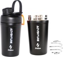 Ozizo Protein Mixing Cup za mešanice beljakovin – 20 Ounces Nerjaveče jeklo Stresalnik steklenica, Izolirano, Puščavo dokaz, Odor odporna, Majhen srčkan fitnes mešalnik za moške, ženske, fantje, dekleta, Vroče in hladne pijače