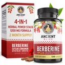 Ancient Bliss Berberine HCL 1200mg s cimetom, grenko melono in izvlečekom zelenega čaja - 120 kapsul