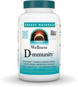 Vir Naturals Wellness D-mmuniteta, Bio-uravnana vitamin D Imunska formula, podpira optimalno absorpcijo in uporabo* - 120 vegetarijanskih kapsul