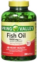 Pomladna dolina Vse naravno ribje olje zdravje srca 1000 Mg/300 Mg Omega-3 200 Soft Gel