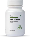 Kapsula, naravni DHT bloker in Biotin Kapsule za rast las, nadzor las, vsebuje 12 μg biotina, vitamina, železa, Omega 3 & Bhringraj (30 multivitaminov za lase)