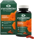 Podpora vidu očitamin - 60 Kapsulas’ Oftalmolog- Formula - 2X Lutein in Zeaksantin vodilnih znamk - Rastlinsko-naravna - Veganska in ne-GMO Formula (60 Count)