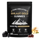 Shilajit Gumies, Pure Himalaaan Shilajit Gumies Gold, No Dodani sladkor Non-GMO 100% Natural & Organic, Ashwagandha, Gokshura