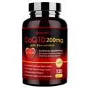 ZEBORA CoQ10-200mg s trans-resveratrolom, PQQ & vitaminom E - visoko Absorpcijski koencim-Q10 z BioPerinom - močan antioksidant za srce in energijsko proizvodnjo,120 Veggie kapsule