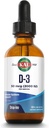 KAL Vitamin D3 2000 i.e. (50 μg) DropIns - Tekoči vitamin D3 Kapljice - Bone Jakost in Imunska podpora dodatek - Vegetarijansko, 60-dnevno jamstvo, Pribl. 590 Servings, 1.8oz