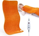 WOOMER Ekstra velik ogrevalni Pad, 17"x33" XL ogrevalni Pad, Toplotni Pad z večbarvno možnost, Vlažna toplotna terapija Feature, Auto Shut-Off, Power Cords Storage Belt
