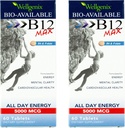 Wellgenix Bio-Razpoložljivo Podjezično B12 Max - oblikovano za visoko absorpcijo - Nutritivni multivitamin B12, B6, Folat - hitro raztopi (60 Ct) 2 paket