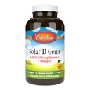 Carlson - Solar D Gems, Vitamin D3 in Omega-3 dodatek, 6000 i.e. (150 mcg) Vitamin D3, 115 mg Omega-3s EPA in DHA dodatek, Wild Catched, Trajno izvorno, Lemon, 360 Softgels