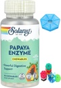 Narejeno za solaray, Papaya Enzyme, naravni Ananas, 90 Žvečljivke + Bonus 1 Mini tablete Box za 7 dni
