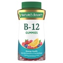 Naravni Bounty Vitamin B12 Gummies, Prehranska dopolnila, Podpira energijo Presnova in zdravje živčnega sistema, Mešane jagodne arome, 500mcg, 90 Gummies
