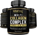 Kolagen tablete 1800 mg - več kolagen dopolnila (tipi I, II, III, V & X) Grass Fed Non GSO kolagen peptidi tablete za lase, kožo in sklepe - hidroliziran kolagen protein v prahu