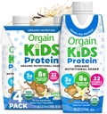 Orgain Organic Kids Protein Nutritional Shake, Vanilla - 8g beljakovin, 22 Vitamini in minerali, Sadje in zelenjava, Gluten Free, Soy Free, Non-GMO, 8.25 Fl Oz (Pack of 4)