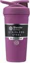 BlenderBottle Strada Shaker pokal Izolirana Steklenica iz nerjavečega jekla z žico Whisk, 24-Ounce, Plum