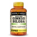 Mason Natural Ginkgo Biloba, 1 mesec zaloga, pomaga izboljšati duševno budnost in podporo optimalno delovanje možganov, 60 kapsul