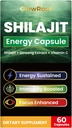 Kapsule Shilajit, visoke stopnje Shilajit iz Himalaje, bogata Fulvic Acid & 85+ Trace Minerali, brez glutena, brez dodanega sladkorja Shilajit Kapsule za moške in ženske