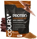 COURA Proteín zmogljivost 990g - Protein v prahu visoke ločljivosti - s kreatinom - Idealen za športnike - Gluten-free