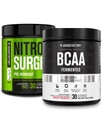 Jacked Factory Nitrosurge Pred-Workout v Green Apple & BCAA v sadni punch za izgradnjo mišic in okrevanje