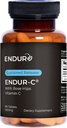 Endur ENDUR-C Vitamin C z Rose HIPS, Podpira proizvodnjo kolagena, zaščito antioksidanta in nežna prebava, Gluten Free, 500mg (90 tablet)