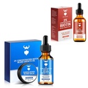 Sandalwood Bradavičarka rastni komplet z 2X Biotin za moške in Vanilla Beard rastnega olja, naravne sestavine & Destickens Facial rast las