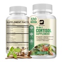 Kortizol dopolnila za ženske moške, 10-v-1 Cortisol Detox z Ashwagandha, Magnezij, L-teanin, uravnotežene ravni kortizola, noč in mirno podporo, 120 Veganske kapsule