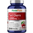 NusaPure Organic Tart Cherry 20:1 Extract, 1000 mg ekvivalentno 20.000 mg 200 Veggie Caps (Vegan, Non-GMO) Bioperine
