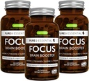 Igennus Focus - Nootropic z 200 mg naravnega kofeina, metilirani vitamini B, L-teanin, tavrin, L-tirozin, čista energija, pospeševalec možganov in kognitivna zmogljivost, nejedkost 180 kapsul