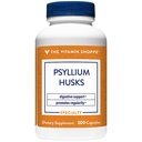 The Vitamin Shoppe Psyllium Husks – Plantago Ovata Fiber dodatek, ki podpira regularnost in zdravo holesterol, 840 mg na serviranje - Gluten brezplačno (300 kapsul)