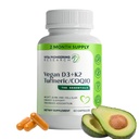 5-v-1 vitamin D3 2000IU + K2Vitalni vitamin K2 s kurukom in COQ10 - z Avocado praškom za izboljšano absorpcijo - srce, kosti, celično zdravstveno podporo