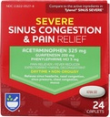 Rite Aid Daytime Hud Sinus Prebava in lajšanje bolečine - acetatfen, 325 mg - 24 Kapleti 