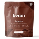 Beam Dream Sleep Powder – Pomoč za spanje za odrasle z melatonin, Magnezij, L-Theanin, Reishi Gobe & Apigenin Sleep Supplement, Sleepy Cocoa Bedtime Drink Mix, Brownie Batter Flavor, 30 Servinges