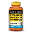 MASON NARAVNI glukozamin hondroitin 1500/1200 z vitaminom C, podpira skupno zdravje za normalno prilagodljivost in mobilnost*, 60 kapsul