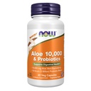 NOW Foods Supplements, Aloe 10.000 & Probiotics z 10-Seven (5 milijard) Probiotična mešanica, 60 Veg kapsule