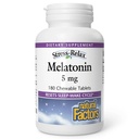 Stres-Relax Melatonin 5 mg z naravnimi dejavniki, naravni spanec pomoč, Ponastavi cikel spanja-Wake, 180 žvečljivih tablet (180 obrokov), Peppermint Flavor
