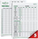 SWOOC Games® - 5 Veliko Premium Laminirana Yardzee & Farkle Score kartice (11,5 v x 8in) s pravili - velike večkrat uporabne suhe izmišljotine za velikanke na prostem