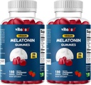 Melatonin 20mg Gumies - 180 Count - Naravna jagoda aroma - vegetarijanski, ne-GMO, Gluten brezplačno (2 steklenici)