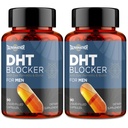 DHT blokator za moške z žago Palmetto & Biotin, formula rasti las v kapsul, napolnjeno s tekočino, izpadanje las dopolnila, vitamini za ponovno rast las, Zaščitne zeliščne mešanice - 90 kapsul(2 steklenica)