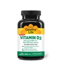 Country Life Vitamin D3 5000 i.e. – Visoka moč, neribji vir, podpira zdravje kosti, imunske funkcije in kalcijevo absorpcijo – 365 softgels, Certified Gluten-free, dolgotrajna oskrba