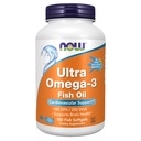 NOW Foods Supplements, Ultra Omega-3, 500 EPA in 250 DHA, Kardiovaskularna podpora*, 180-Ribje želatina softgels