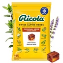 Ricola Original Herb Kašelj kapljice, 115 Grof, Cough Supressant & Treat Releading kapljice z naravno izvorno Mentol, Prijeten zeliščni okus za kašelj in vnetje grla Symptom Relief