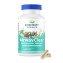 Ridgecrest Herbals AirwayClear, Lung Health and Dheating Support Supplements with Schisandra Fruit, Cassia Bark and Ginger Root, Sinus, Mucus Support, Gluten Free (60 Veganskih kap, 30 Serv)