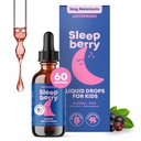 VeseljeSpring Sleepberry otroci Melatonin 3 mg – Tekoči spanec z L Theanin, visoka absorpcija Berry kapljice (2 fl oz) 60 Servisi, Otroški Melatonin z vitaminom D Otroci Potujejo esencialne