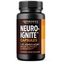 NeuroIGNITE Brain Supplements for Memory and Focus - 30 Count - Nootropics Brain Support Supplement with Bacopa, Ginkgo Biloba, St John's Wort, Fosfatidilserin - Ne-GMO kapsule, 1-mesečna zaloga